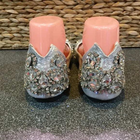 Elegant Silver Embellished Flats - Picture 7 of 16